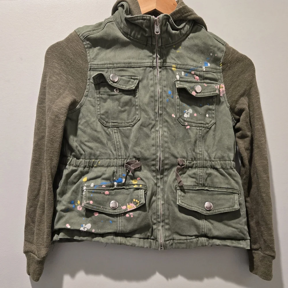 Justice Olive Utility Jacket Sz 8/10‎